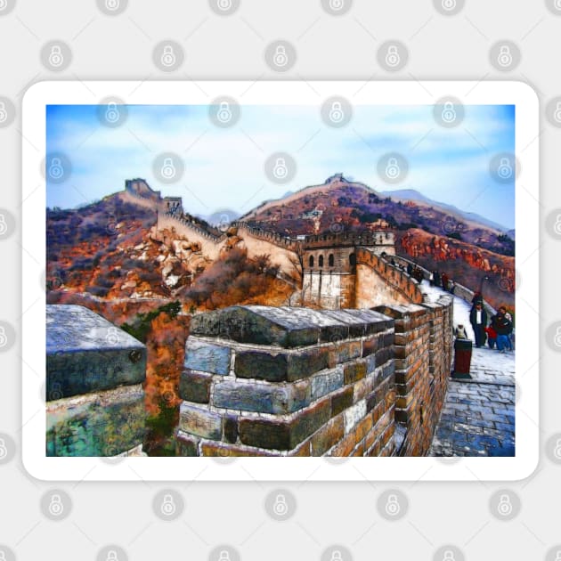 Great Wall of China Sticker by vadim19